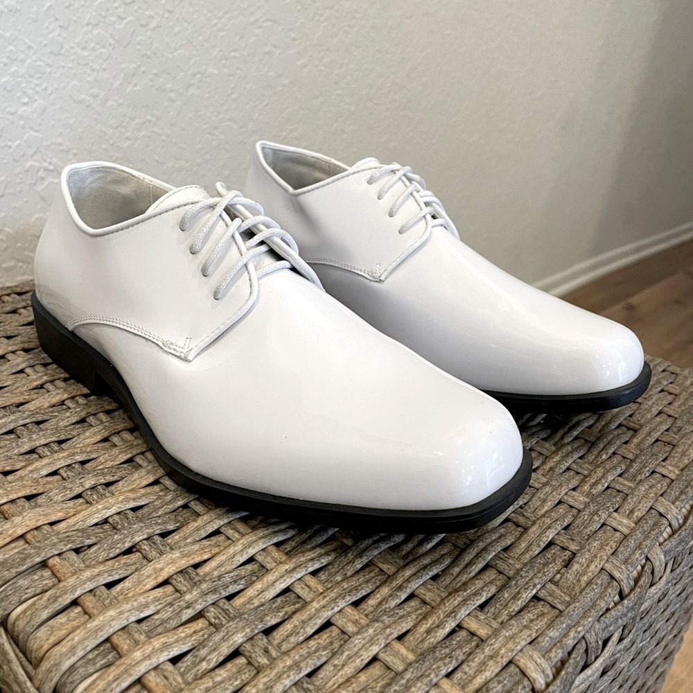 Joseph & Feiss White Derby Tuxedo Shoes Men’s Size 10